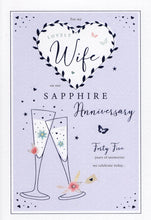 Load image into Gallery viewer, Wife Sapphire Anniversary Card
