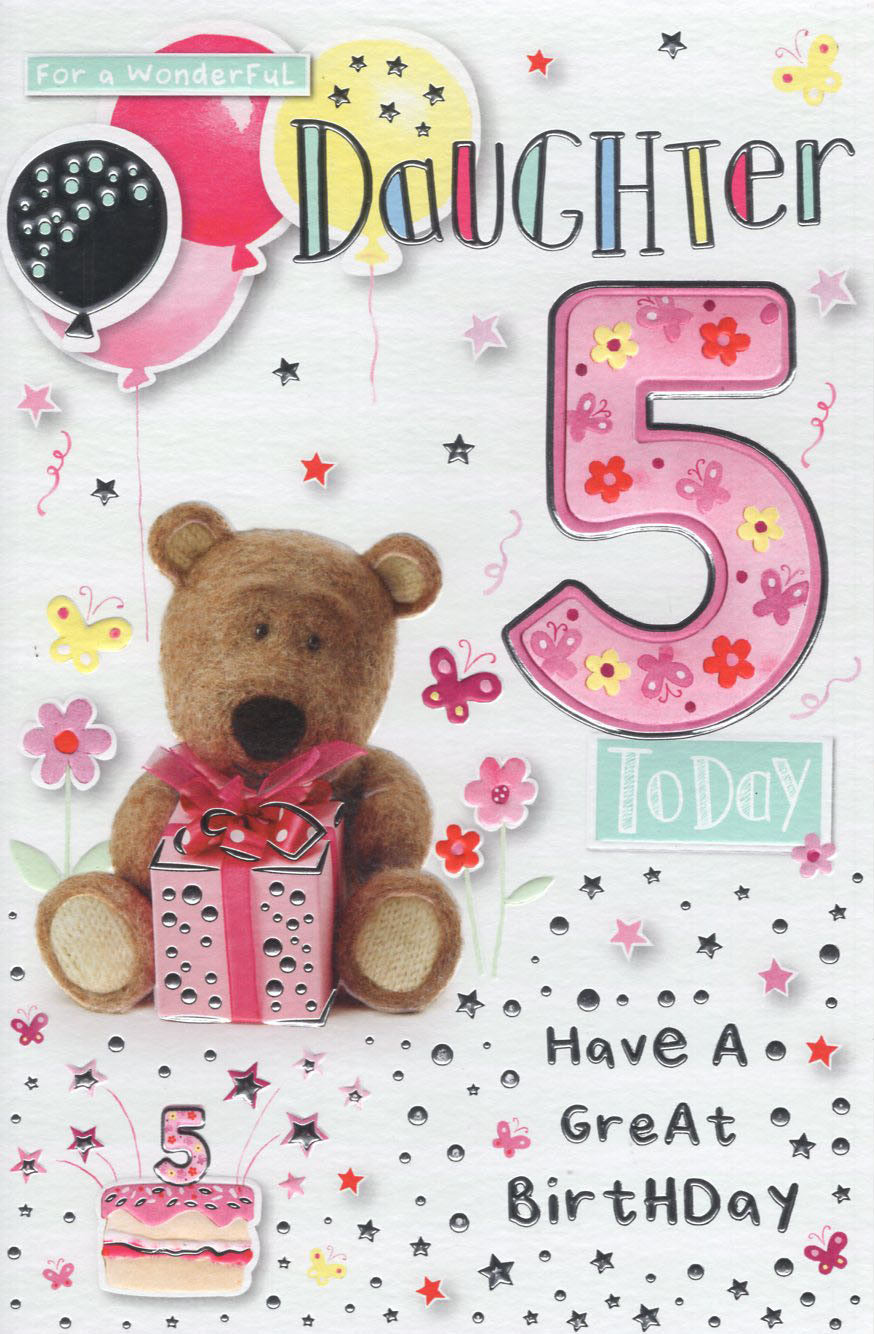 Daughter 5 Birthday Card