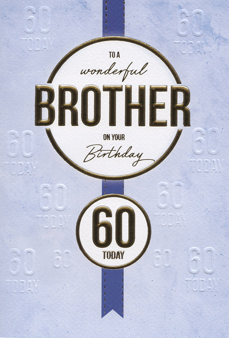 Brother 60 Birthday Card