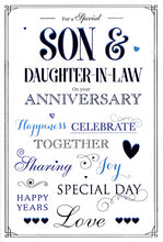 Load image into Gallery viewer, Son and Daughter in Law Anniversary Card
