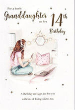 Load image into Gallery viewer, Granddaughter 14th Birthday Card
