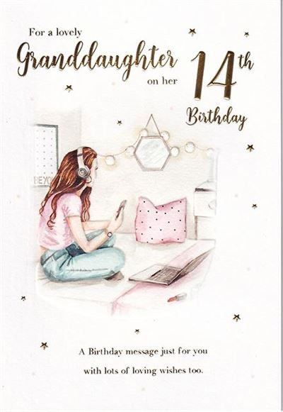 Granddaughter 14th Birthday Card