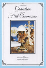 Load image into Gallery viewer, Grandson First Communion Day Card
